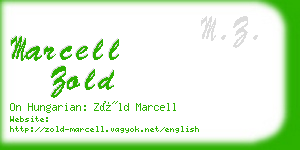 marcell zold business card